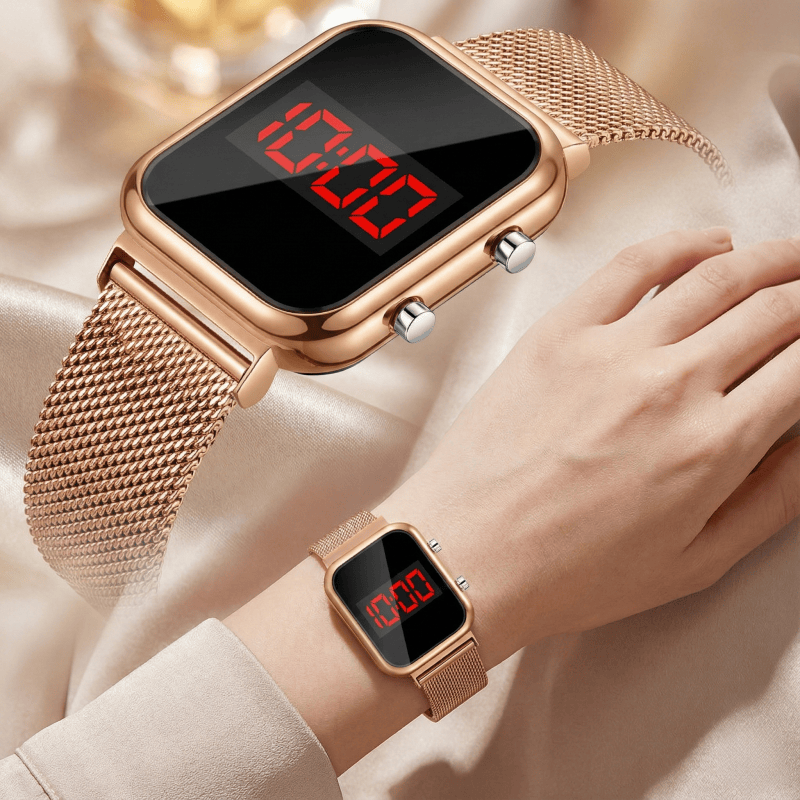 Luxury Watch Price - Mode boucle magnétique Rectangle LED montres