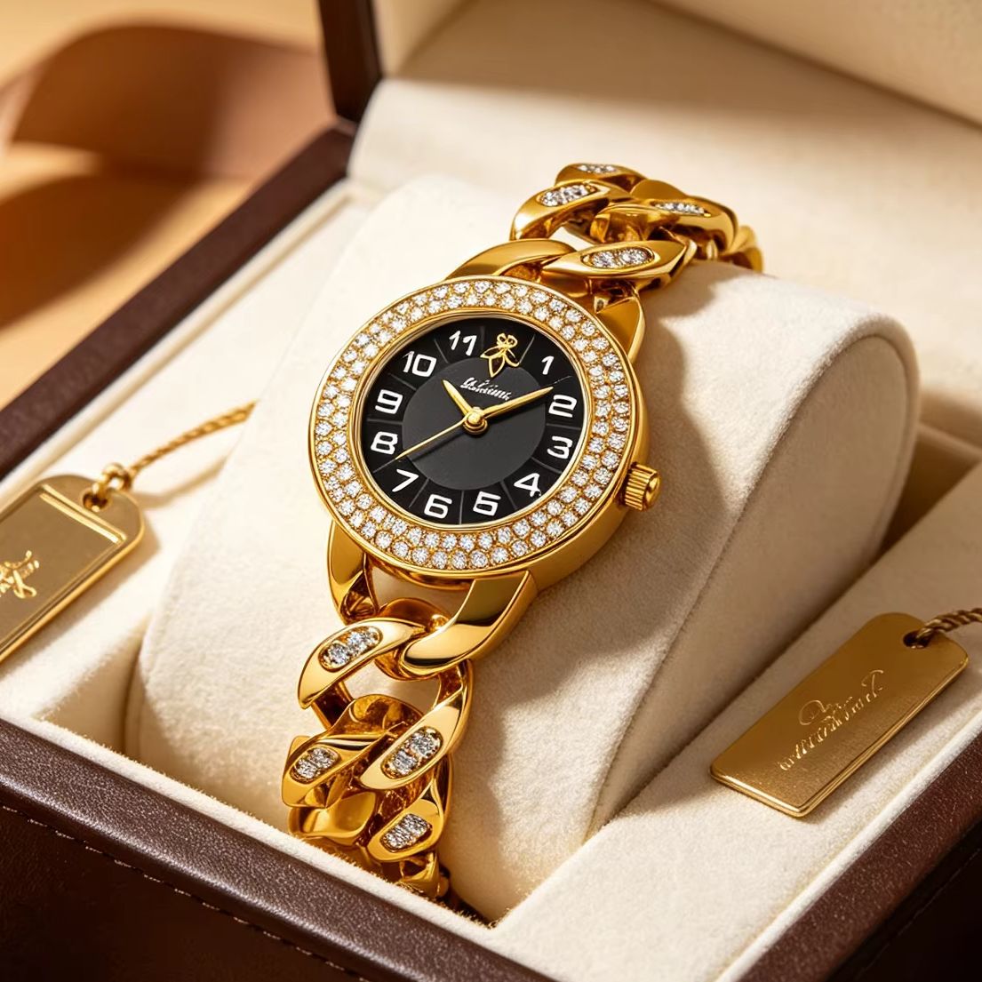 Luxury Watch With Arabic Numerals - YaLaLuSi Montre pour femme avec chaîne