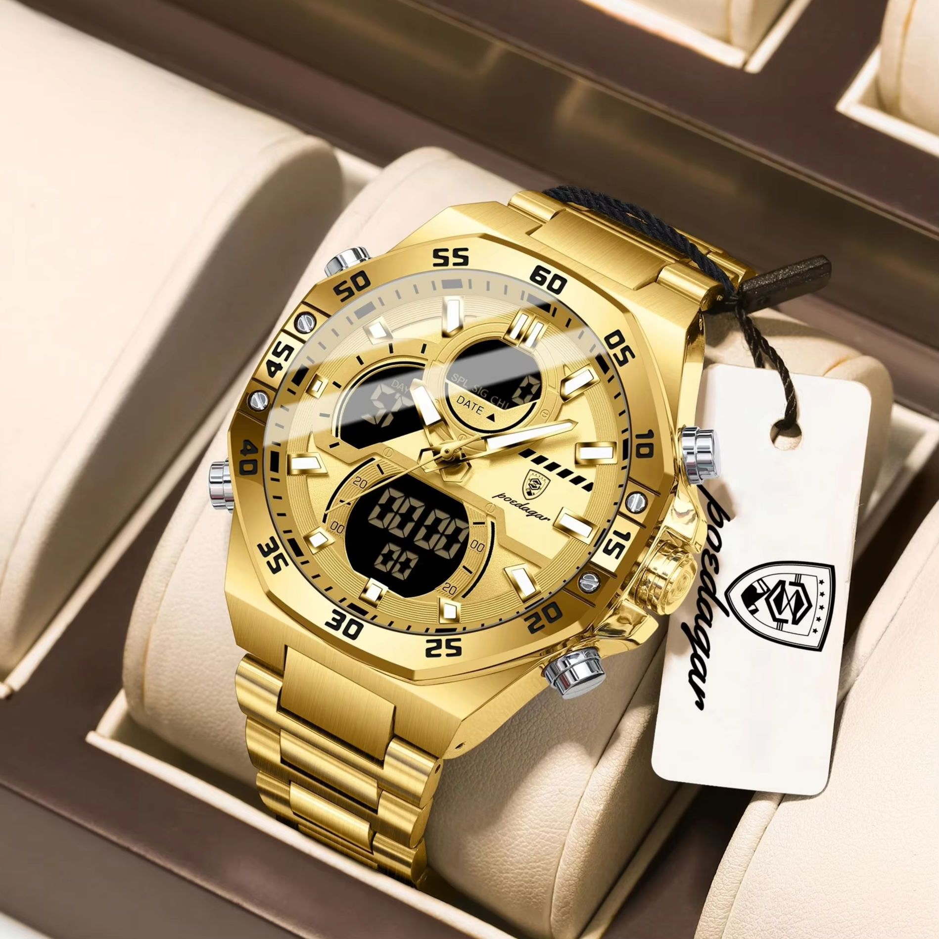 Minute Repeater Watch - Montre-bracelet pour homme POEDAGAR, sport, quartz,