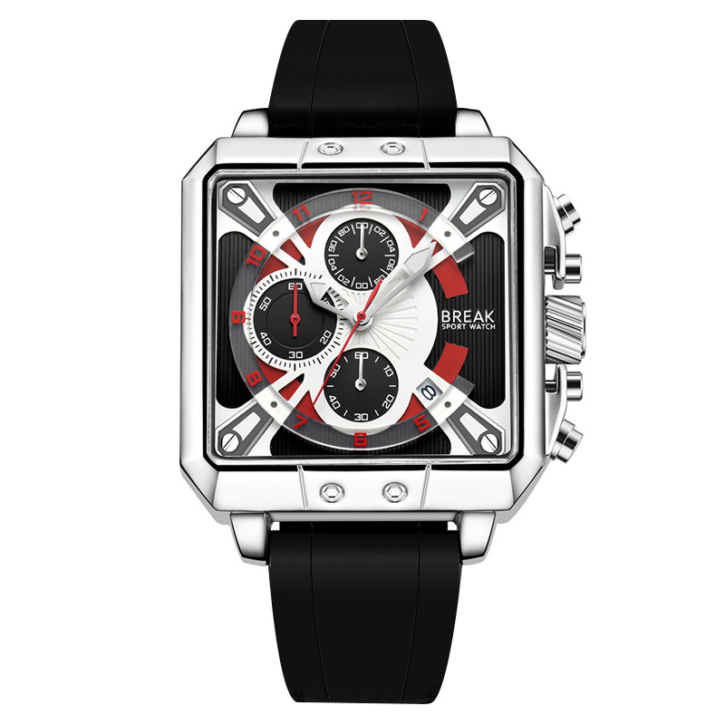 Luxury Watch Rubber Strap - Montre à quartz chronographe de luxe