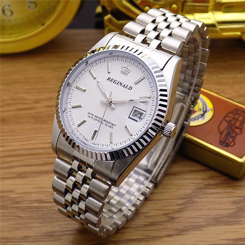 Luxury Watch In Hong Kong - REGINALD-Montres en acier inoxydable argenté pour