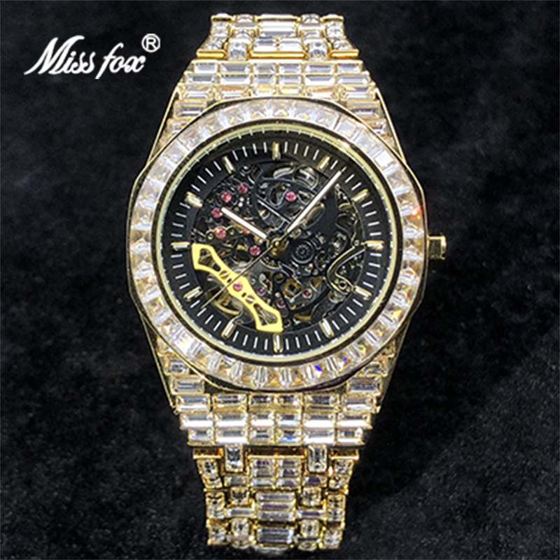 Luxury Watch And Jewelry Brand - MISSFOX-Montre mécanique en acier inoxydable pour