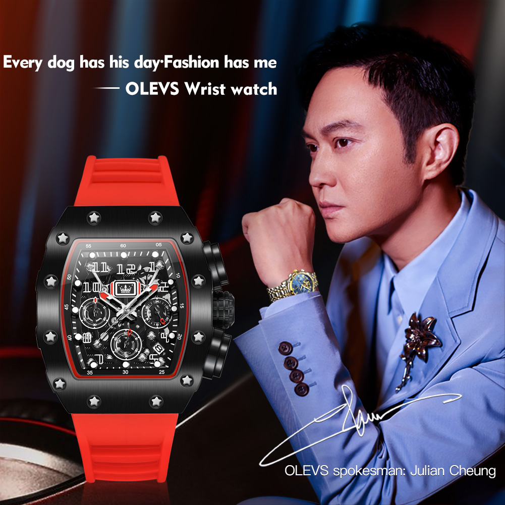 Montre chronographe à quartz O - Luxury Watch Rubber Strap avis et prix