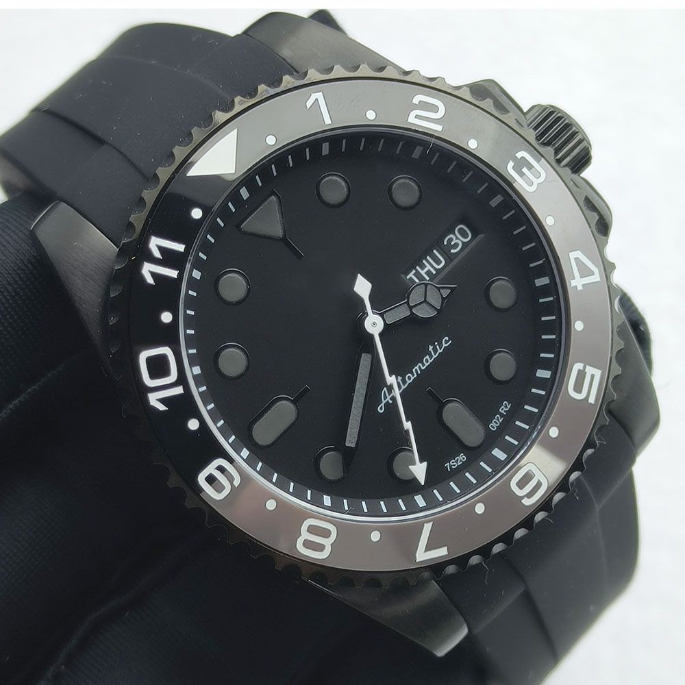 Montre mécanique noire en acie - Sapphire Crystal Display avis et prix