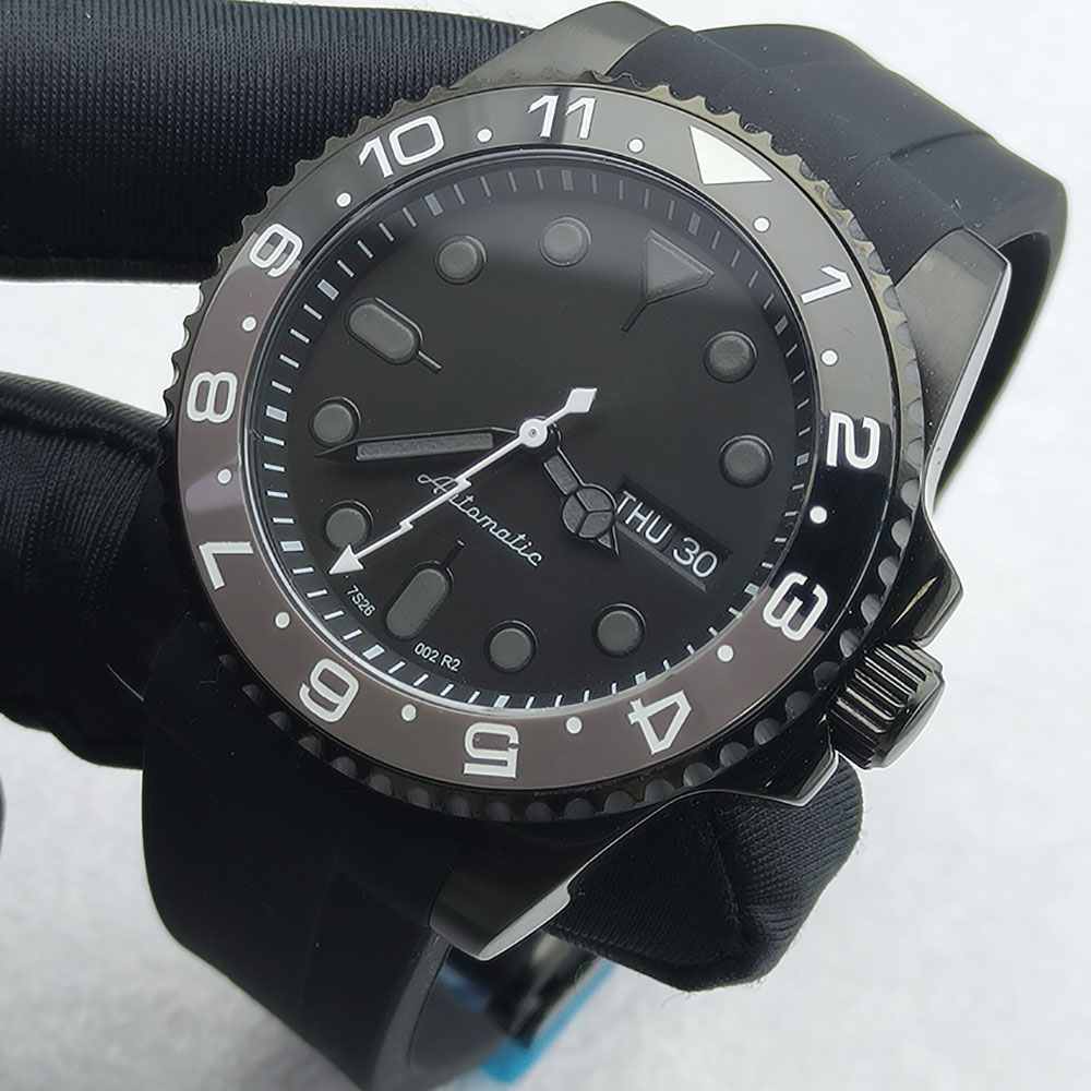 Montre mécanique noire en acie - Sapphire Crystal Display avis et prix