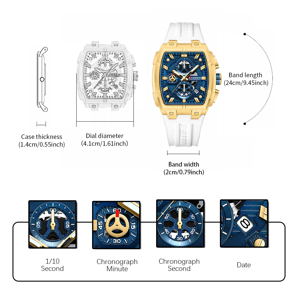 Montre vintage de luxe CURREN  - Luxury Watch Price avis et prix