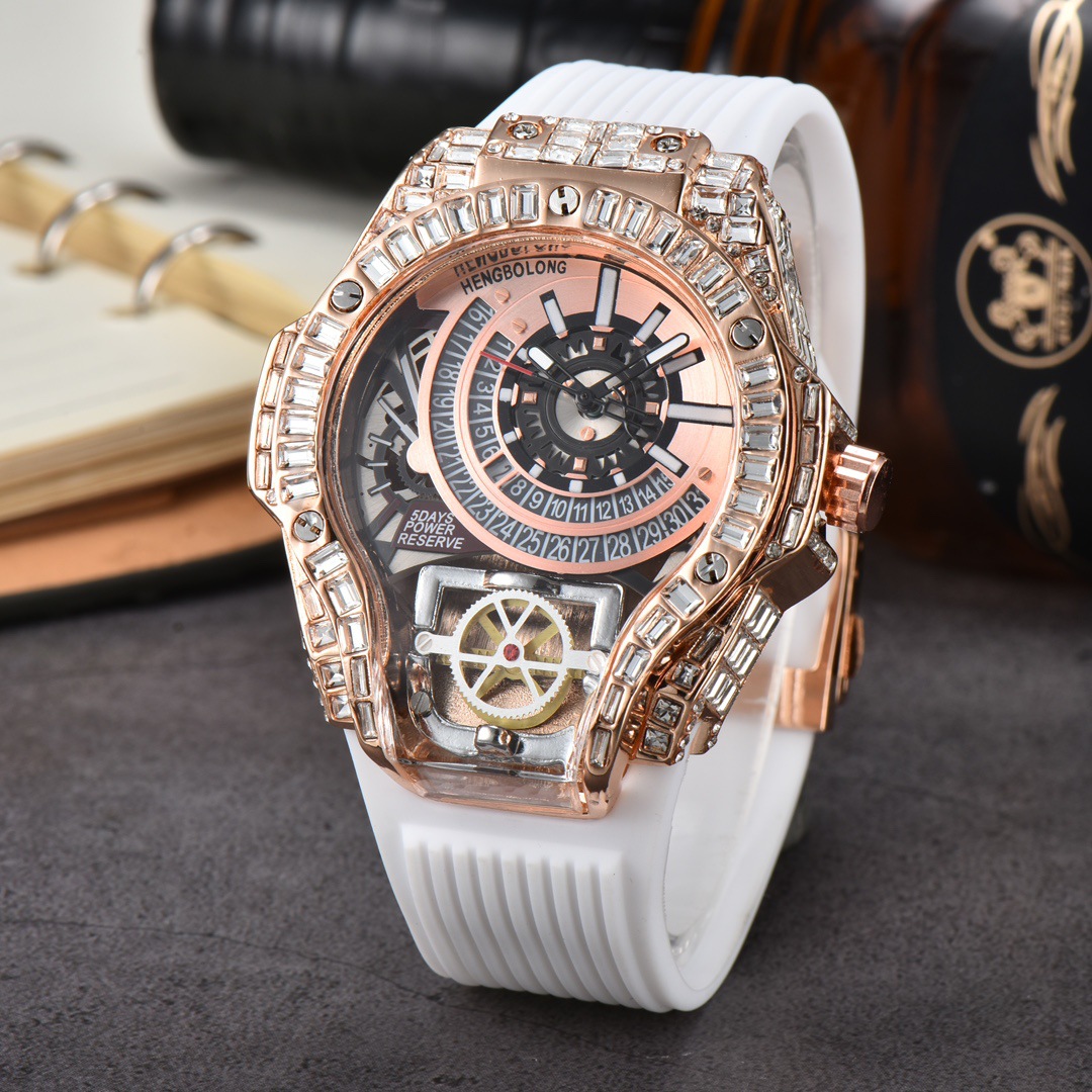 Boîtier en diamant complet aff - Luxury Watch Rubber Strap avis et prix
