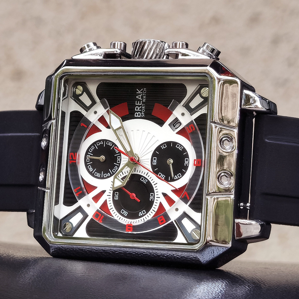 Montre à quartz chronographe d - Luxury Watch Rubber Strap avis et prix