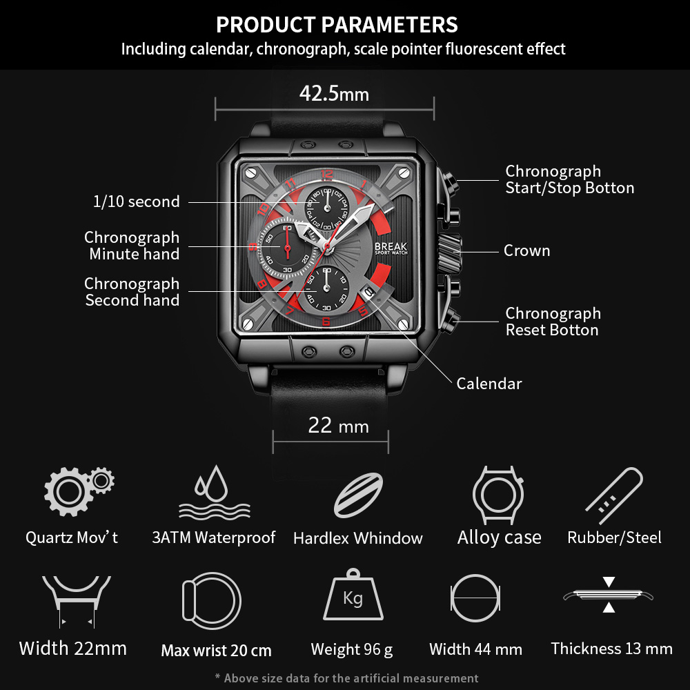 Montre à quartz chronographe d - Luxury Watch Rubber Strap avis et prix