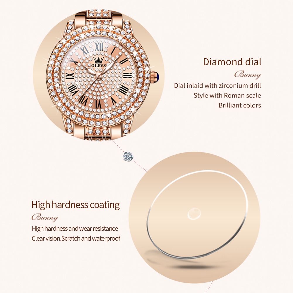 OLEVS 9943 luxe tout diamant m - Luxury Watch Ladies avis et prix