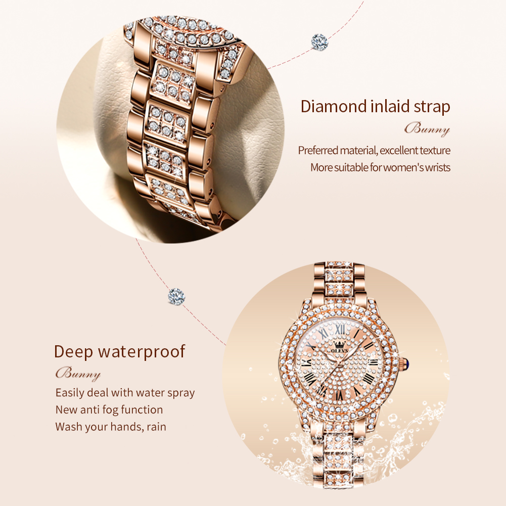 OLEVS 9943 luxe tout diamant m - Luxury Watch Ladies avis et prix